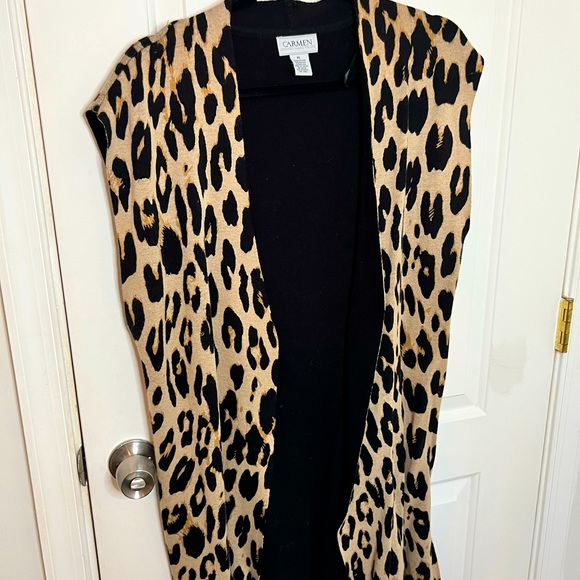 Leopard Sleeveless Duster - Picture 1 of 2